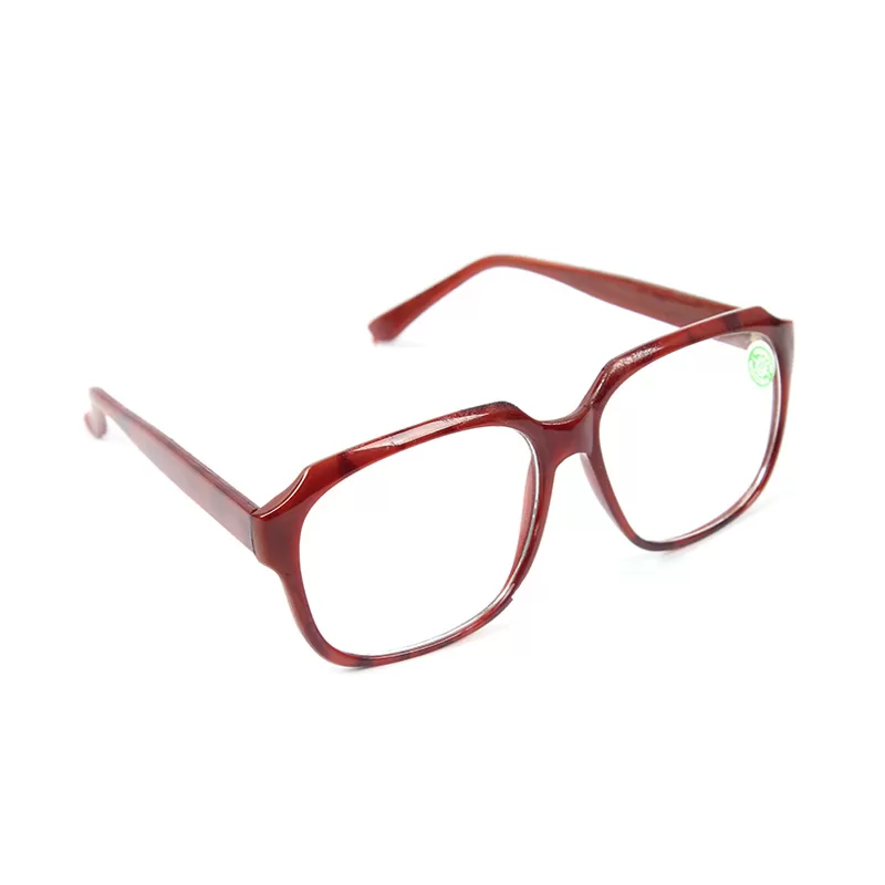 XYEHS 9320 Non-Prescription Glasses with Clear Glass Lenses & Red Flower Plastic Frame Eyeglasses - Image 1