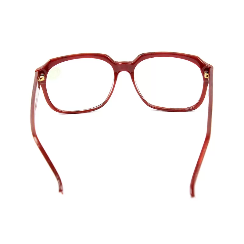 XYEHS 9320 Non-Prescription Glasses with Clear Glass Lenses & Red Flower Plastic Frame Eyeglasses - Image 4